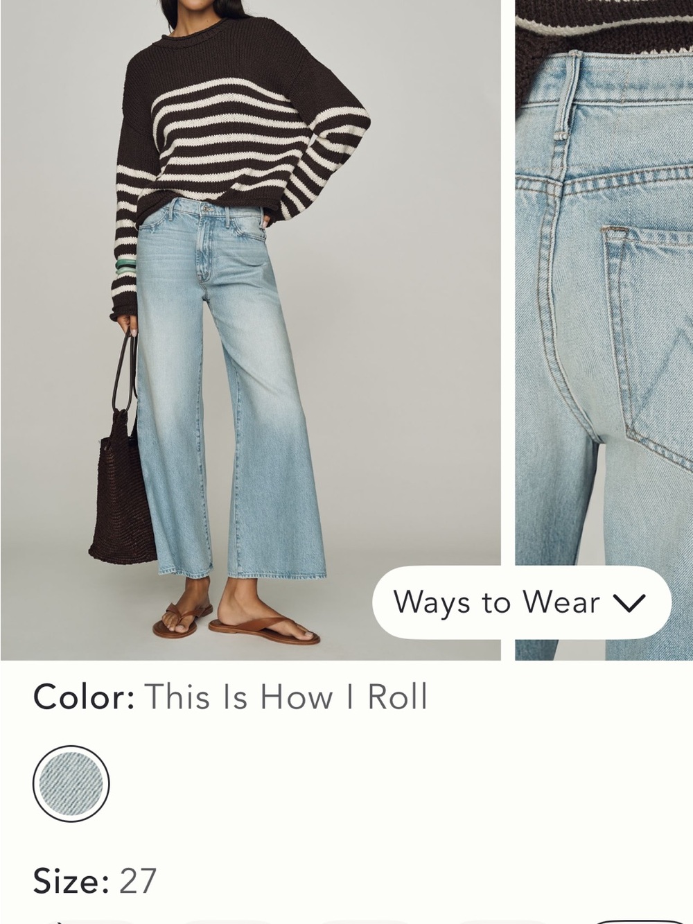 MOTHER Light Blue High-Rise Wide-Leg Jeans/ Never worn!